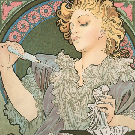 Falinaptár 2027 REAL lemez 300 x 600mm Alphonse Mucha