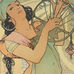 Falinaptár 2027 REAL lemez 300 x 600mm Alphonse Mucha