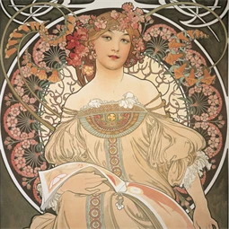 Falinaptár 2027 REAL lemez 300 x 600mm Alphonse Mucha