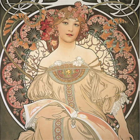 Falinaptár 2027 REAL lemez 300 x 600mm Alphonse Mucha