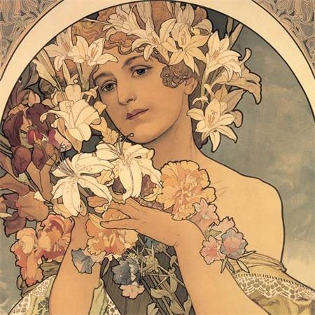 Falinaptár 2027 REAL lemez 300 x 600mm Alphonse Mucha