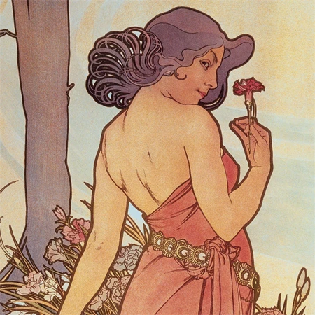 Falinaptár 2027 REAL lemez 300 x 600mm Alphonse Mucha