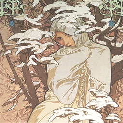 Falinaptár 2027 REAL lemez 300 x 600mm Alphonse Mucha
