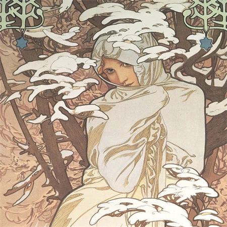 Falinaptár 2027 REAL lemez 300 x 600mm Alphonse Mucha