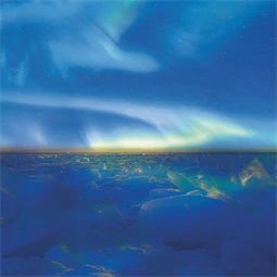 Falinaptár 2027 REAL lemez 300 x 600mm Aurora Borealis
