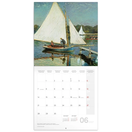 Falinaptár 2027 REAL lemez 300 x 600mm Claude Monet