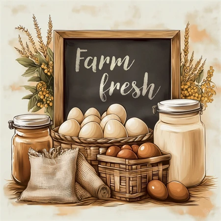 Falinaptár 2027 REAL lemez 300 x 600mm Farmers Market