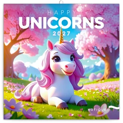 Falinaptár 2027 REAL lemez 300 x 600mm Happy Unicorns