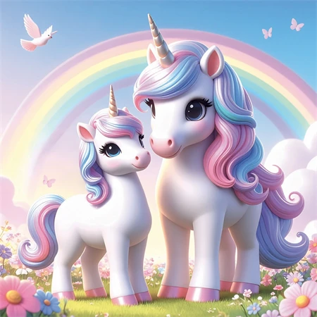 Falinaptár 2027 REAL lemez 300 x 600mm Happy Unicorns