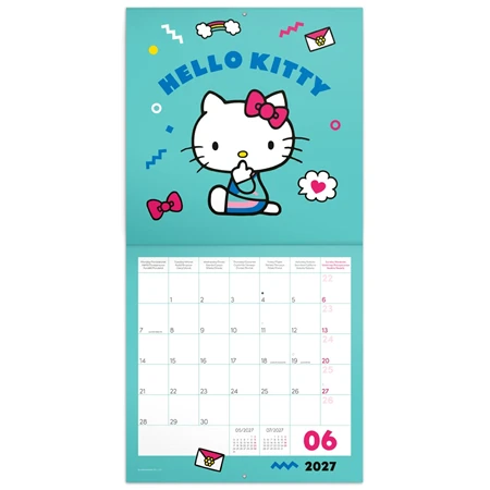 Falinaptár 2027 REAL lemez 300 x 600mm Hello Kitty