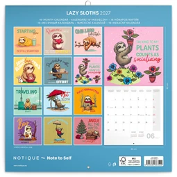 Falinaptár 2027 REAL lemez 300 x 600mm Lazy Sloths
