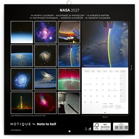 Falinaptár 2027 REAL lemez 300 x 600mm NASA