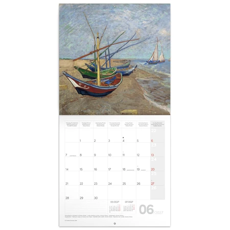 Falinaptár 2027 REAL lemez 300 x 600mm Vincent van Gogh