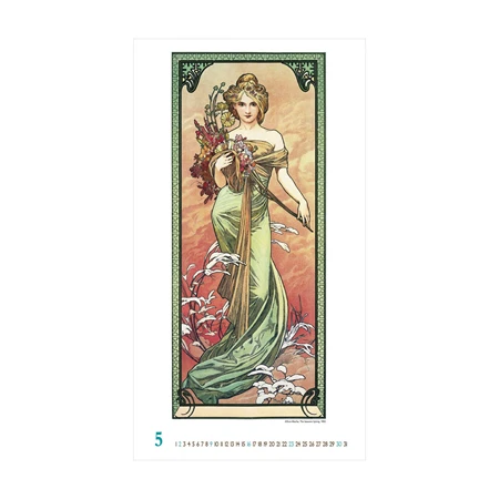 Falinaptár 2027 TOPTIMER T091 330×600mm álló Alfons Mucha