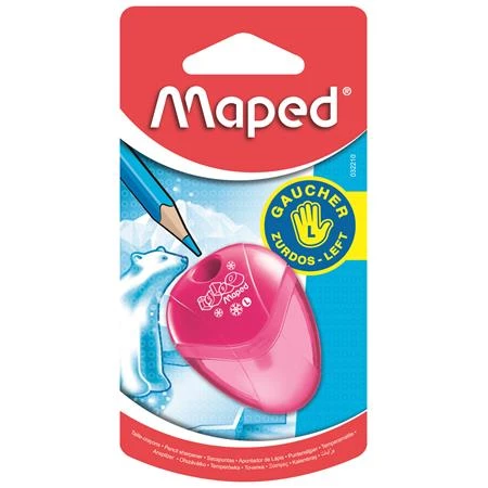 Hegyező 1 lyukú MAPED I-GLOO balkezes tartályos 1 db/bliszer, vegyes színekben