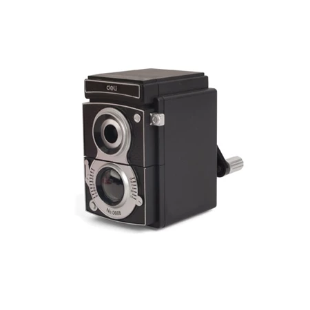 Hegyező asztali retro fényképezőgép forma