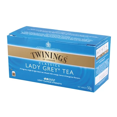 Fekete tea. TWININGS Lady grey 25x2 g,