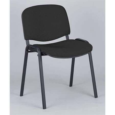 Felicia tárgyalószék, fekete kárpit, fekete fémváz