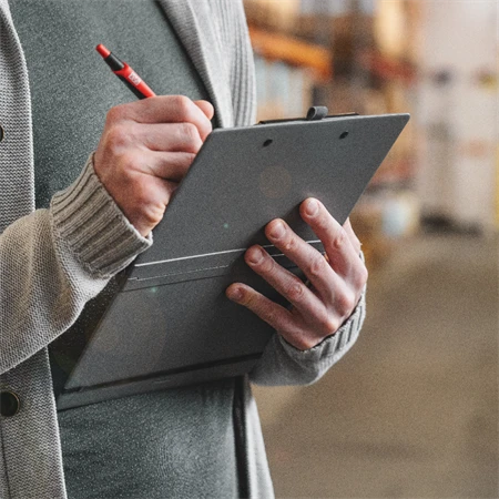 Felírótábla A/4-A/5 SAX szürke A5 méretre csukható és A4 méretre nyitható, tolltartó, rugalmas rögzítőpánttal