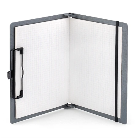 Felírótábla A/4-A/5 SAX szürke A5 méretre csukható és A4 méretre nyitható, tolltartó, rugalmas rögzítőpánttal