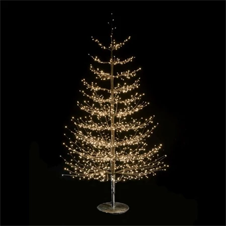 Fényfa fenyő, sziporkázó, 1440 LED-es, IP44, melegfehér fém, műanyag 50x50x150 cm fekete