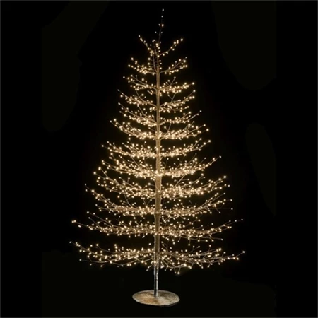 Fényfa fenyő, sziporkázó, 1940 LED-es, IP44, melegfehér fém, műanyag 60x60x180 cm fekete