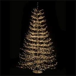 Fényfa fenyő, sziporkázó, 2690 LED-es, IP44, melegfehér fém, műanyag 80x80x210 cm fekete