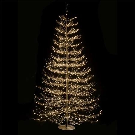 Fényfa fenyő, sziporkázó, 2690 LED-es, IP44, melegfehér fém, műanyag 80x80x210 cm fekete