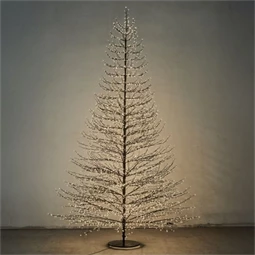 Fényfa fenyő, sziporkázó, 4060 LED-es, IP44, melegfehér fém, műanyag 100x100x240 cm fekete