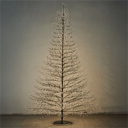 Fényfa fenyő, sziporkázó, 4060 LED-es, IP44, melegfehér fém, műanyag 100x100x240 cm fekete