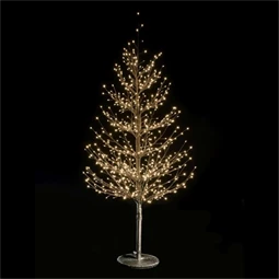 Fényfa fenyő, sziporkázó, 690 LED-es, IP44, melegfehér fém, műanyag 40x40x120 cm fekete