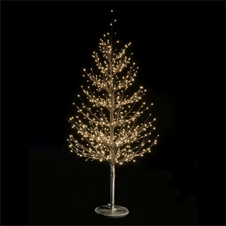 Fényfa fenyő, sziporkázó, 690 LED-es, IP44, melegfehér fém, műanyag 40x40x120 cm fekete