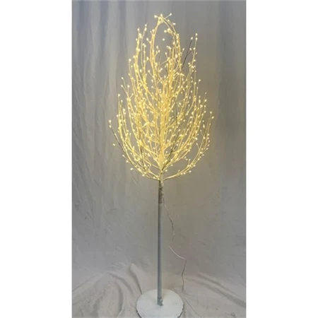 Fényfa gömb, 1700 LED-es, melegfehér, beltéri, műanyag 250cm fehér