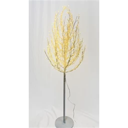 Fényfa gömb sziporkázó, 1300 LED-es, IP44, melegfehér fém, műanyag 210 cm fehér