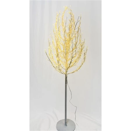 Fényfa gömb sziporkázó, 900 LED-es, IP44, melegfehér fém, műanyag 180 cm fehér