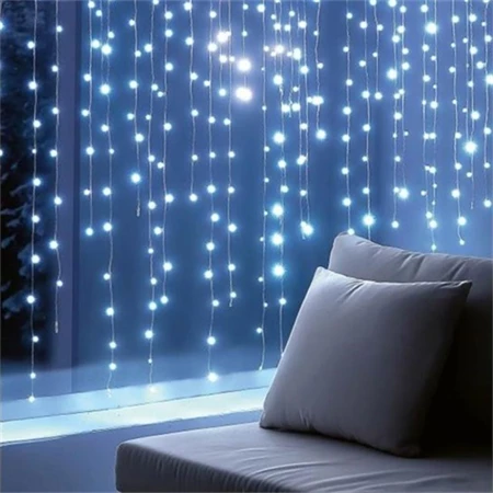 Fényfüggöny 50 DOT LED-es, beltéri, hidegfehér 0,8 m