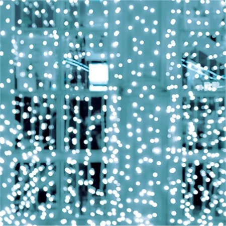 Fényfüggöny 8 programmal, 200 DOT LED-es, kültéri-beltéri, hidegfehér 2 m