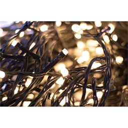 Fényfüzér 8 programmal, 240 LED-es, kültéri-beltéri, melegfehér 24 m