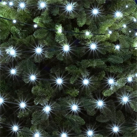 Fényfüzér 8 programmal, 300 DOT LED-es, kültéri-beltéri, hidegfehér 30 m