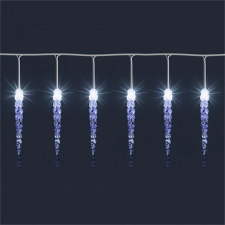 Fényfüzér jégcsap 50 LED-es, kültéri, hidegfehér 7,3 méter