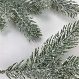Fenyőág műanyag 25cm zöld havas 5db-os