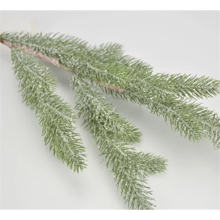 Fenyőág műanyag 70cm zöld havas 1db