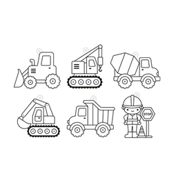 Fényvarázs forma üvegmatrica festékhez AMOS 6db/csomag Munkagépek minta