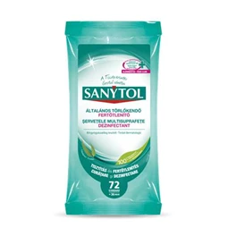 Fertőtlenítő tisztítókendő SANYTOL 36 db maxi/72 db