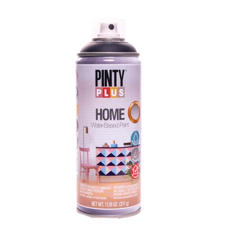 Festékspray, Fekete PINTY PLUS HOME, 400ml vízbázisú