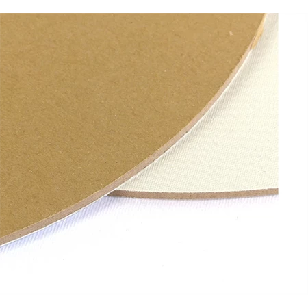 Feszített vászon kasírozott 20 cm kör, keret nélkül, 3 mm vastag préselt fa alapra kasírozott/ragasztott
