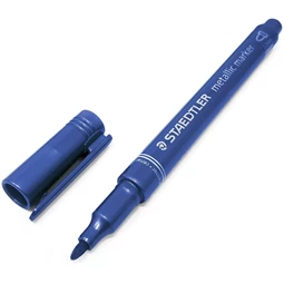 Dekormarker STAEDTLER 1-2 mm, kúpos, metálkék