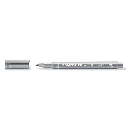 Dekormarker STAEDTLER 1-2 mm, kúpos, ezüst