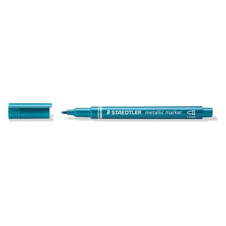 Dekormarker STAEDTLER 1-2 mm, kúpos, metálkék