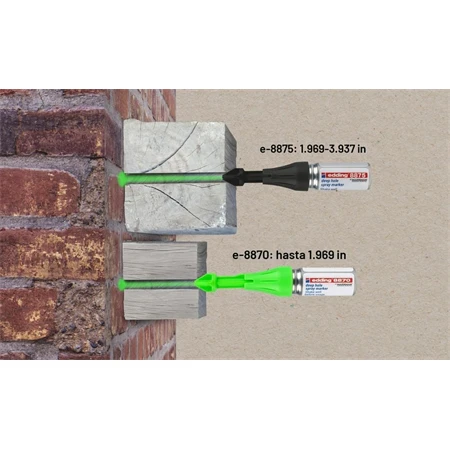Filc furatjelölő EDDING 8870/1 max. 50mm mély, 3–13 mm átmérőjű furatokhoz, spraymarker neonzöld  szinű jel